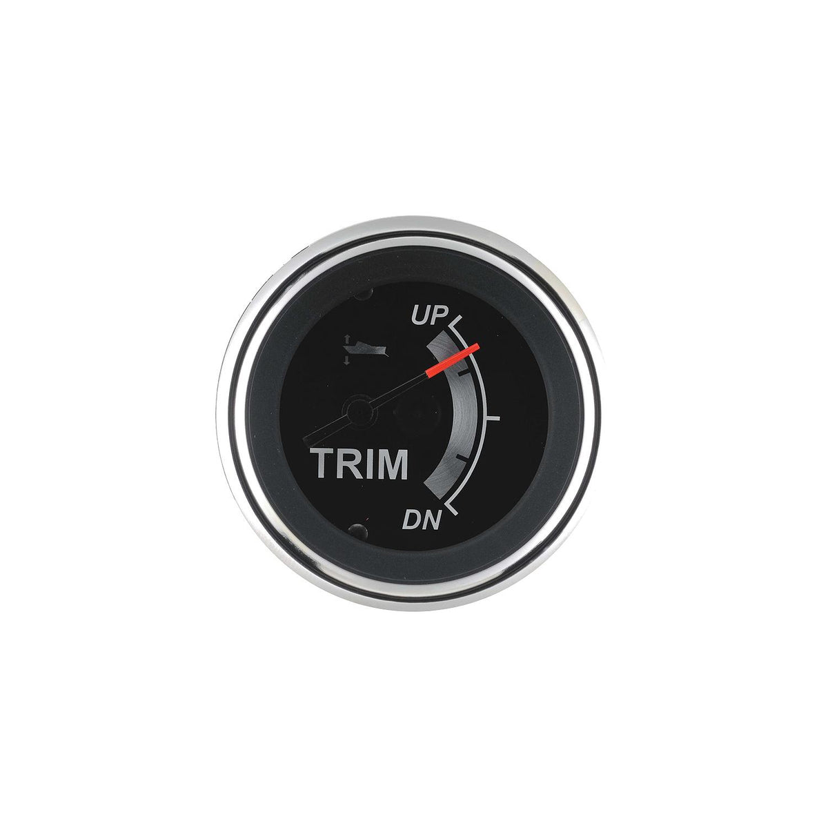 Sierra 67023P Black Sterling Series 2" Stainless Steel Mariner / Mercury & Yamaha 2001 & Newer Engine Up Down Dial Range Trim Gauge -Modern Boat Sales & Service