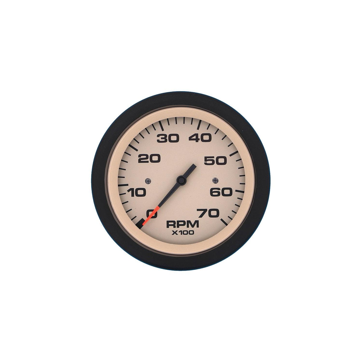 Sierra 59703P Sahara Series 3" Black & Tan 0-7,000 RPM Dial Range Tachometer Gauge with Outboard Alternator or Coil Sender Code -Modern Boat Sales & Service