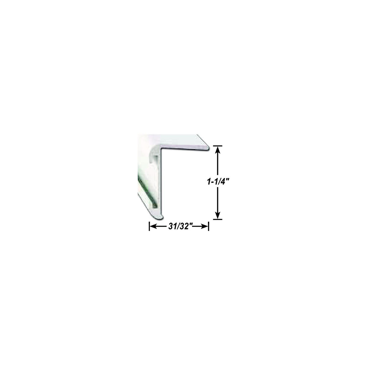 AP Products 021852018 Long Leg Insert Corner Molding, 8' Polar White -Modern Boat Sales & Service