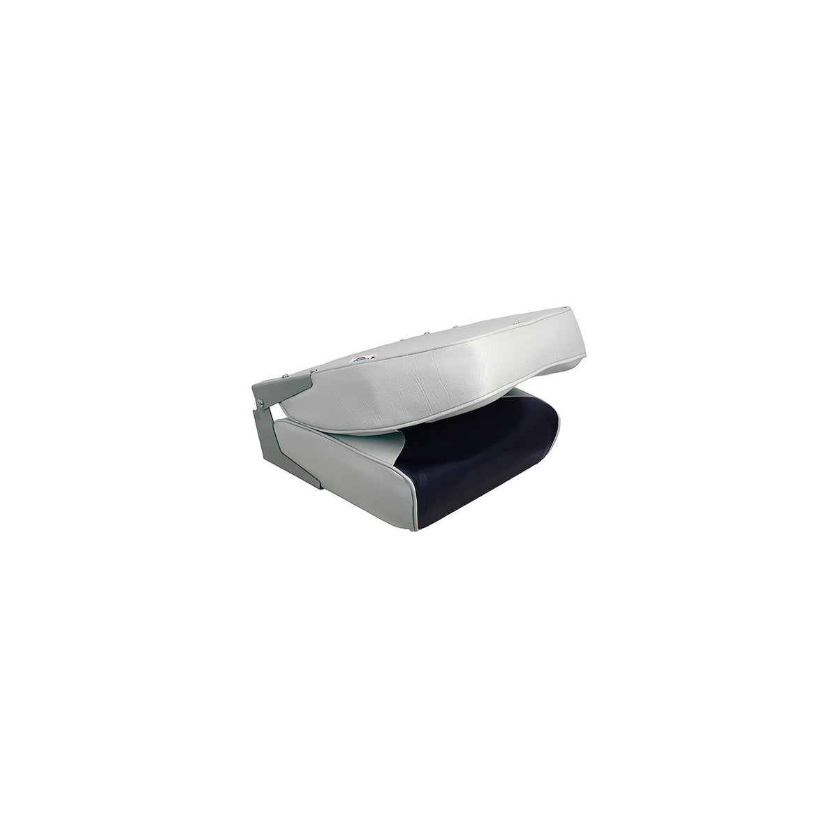 Springfield Economy Folding High Back Seat Gray & Blue -Modern Boat Sales & Service