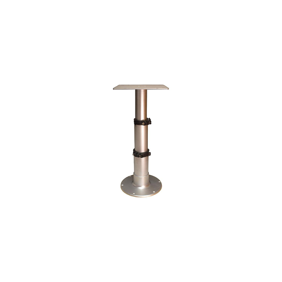 Springfield 1660231 3-Stage Clear Anodized Pedestal Set (Includes Square Table Mount and Base), 14", 20", 28" -Modern Boat Sales & Service