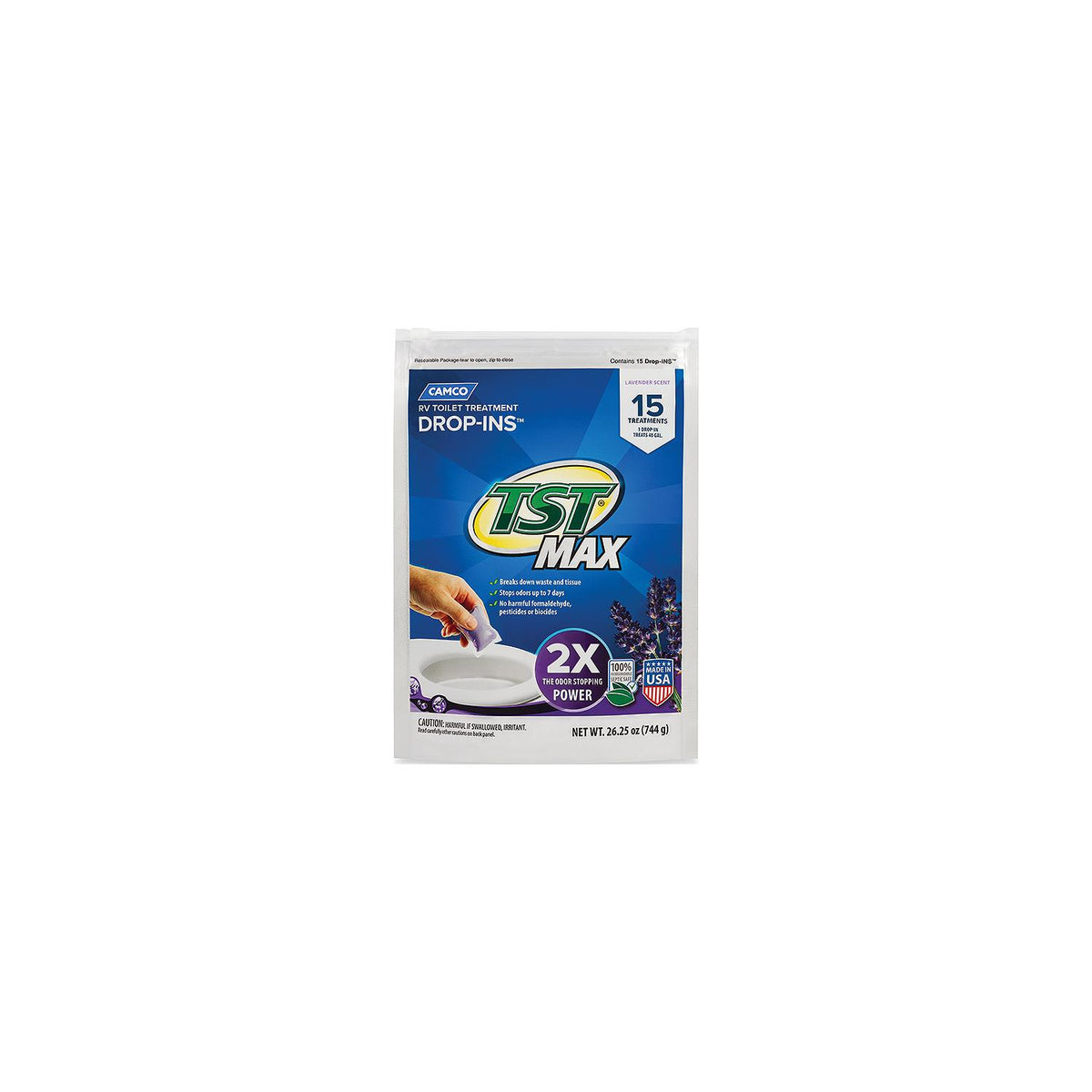 Camco TST® Max Drop-Ins, Lavender, 15/bag -Modern Boat Sales & Service