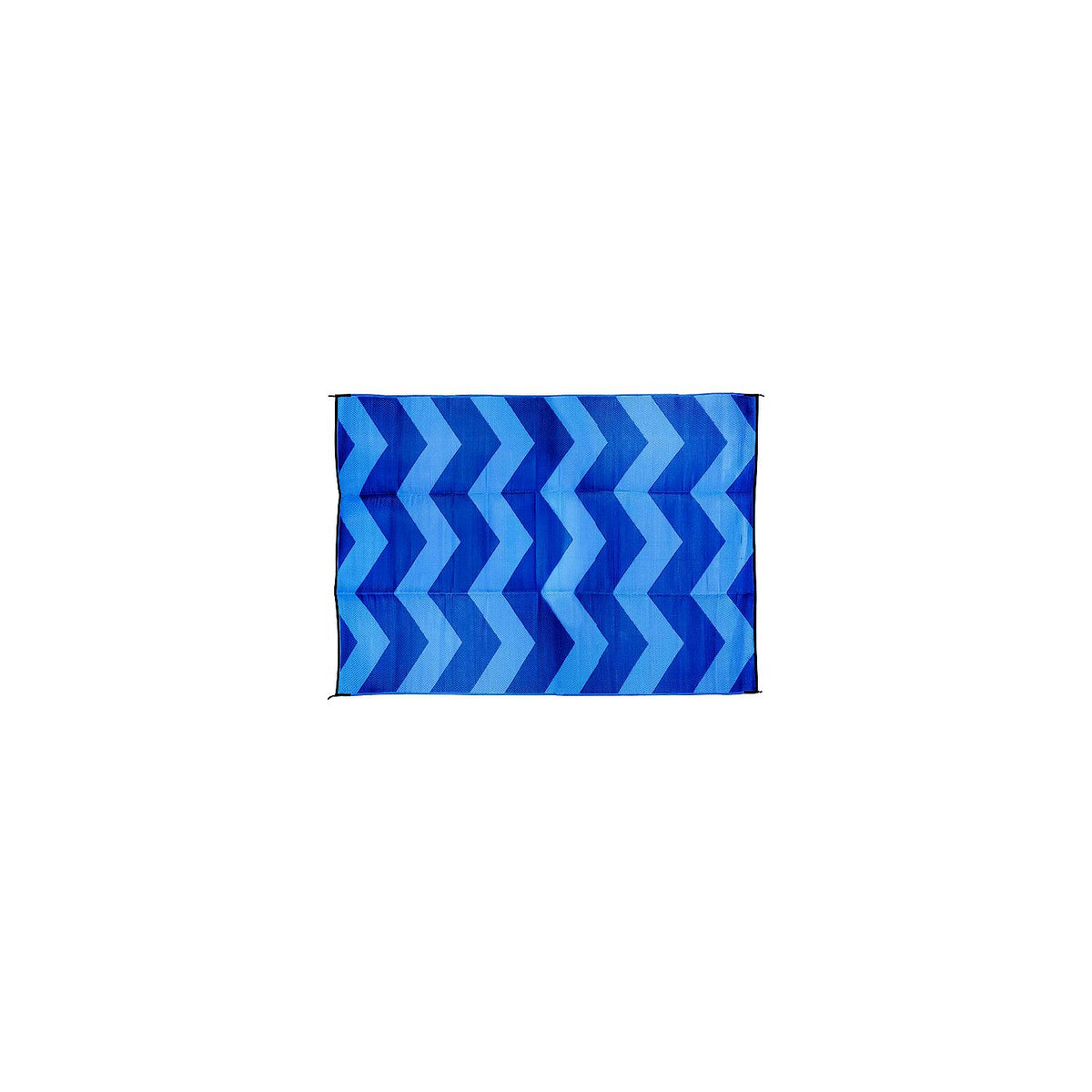 Open Air Chevron Outdoor Leisure Mat, Blue, 6' x 9' -Modern Boat Sales & Service