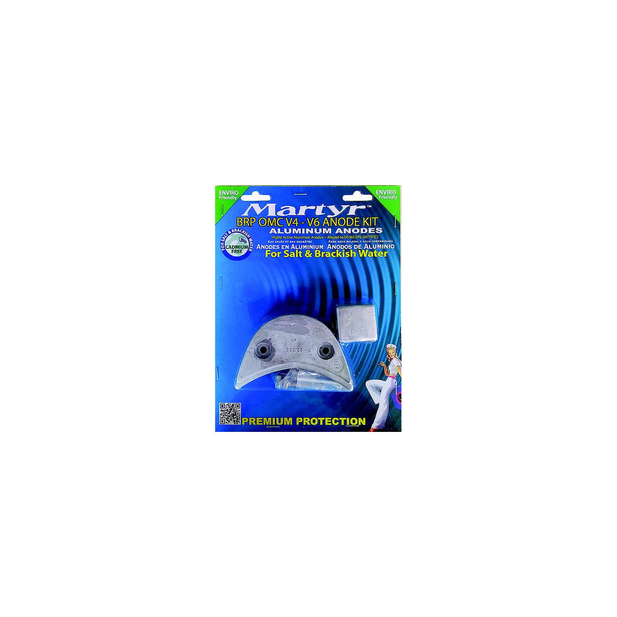 Martyr BRP OMC Johnson/Evinrude V4-V6 HP Anode Kit, Magnesium -Modern Boat Sales & Service