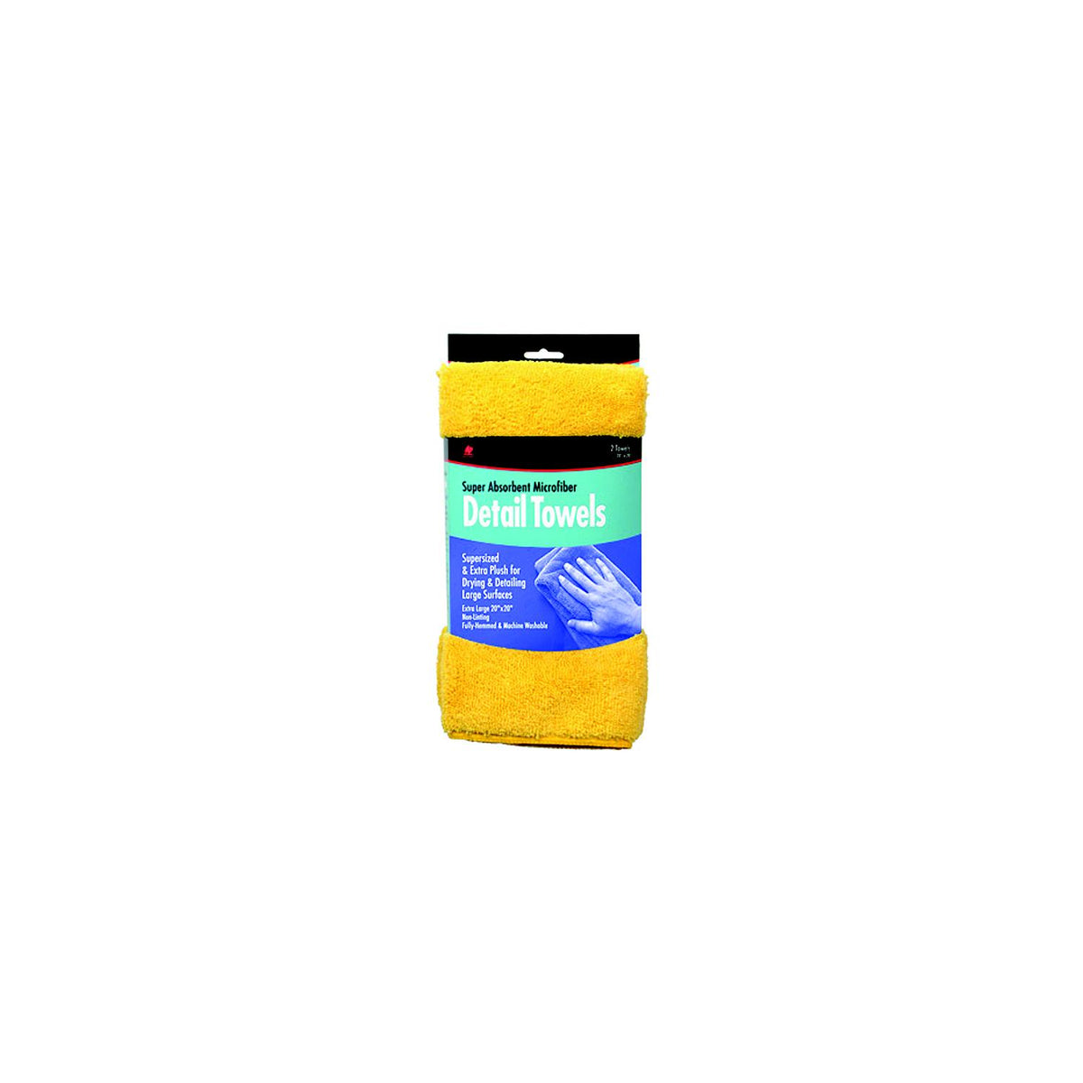 Buffalo Microfiber Detail Towels 20" x 20", Yellow, 2/pk -Modern Boat Sales & Service