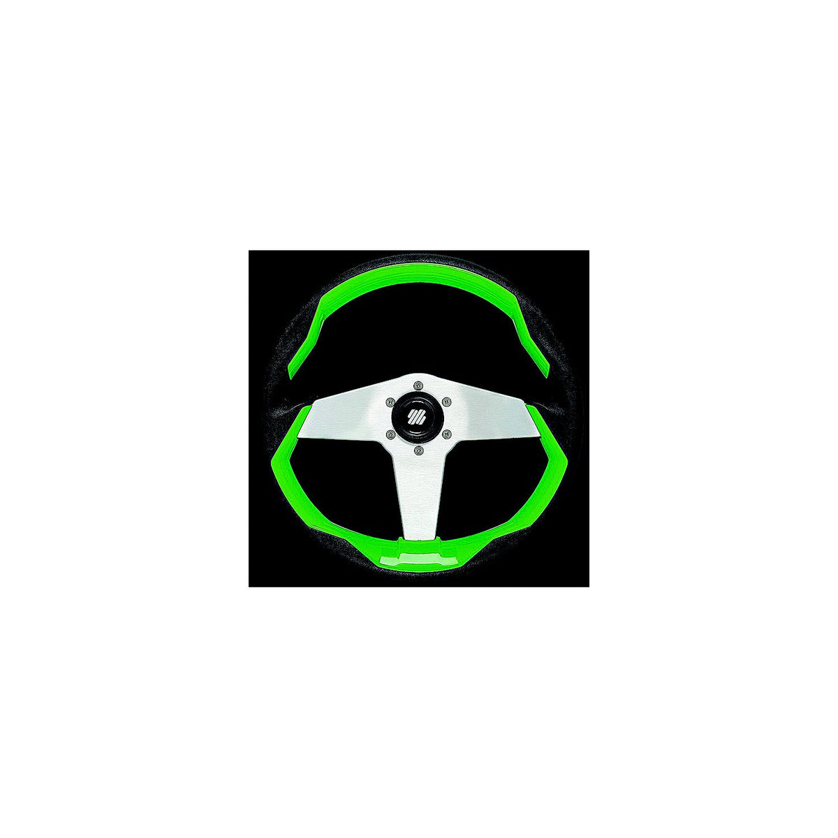 Uflex GRIMANIGS Grimani Steering Wheel, Green w/Silver Spokes -Modern Boat Sales & Service
