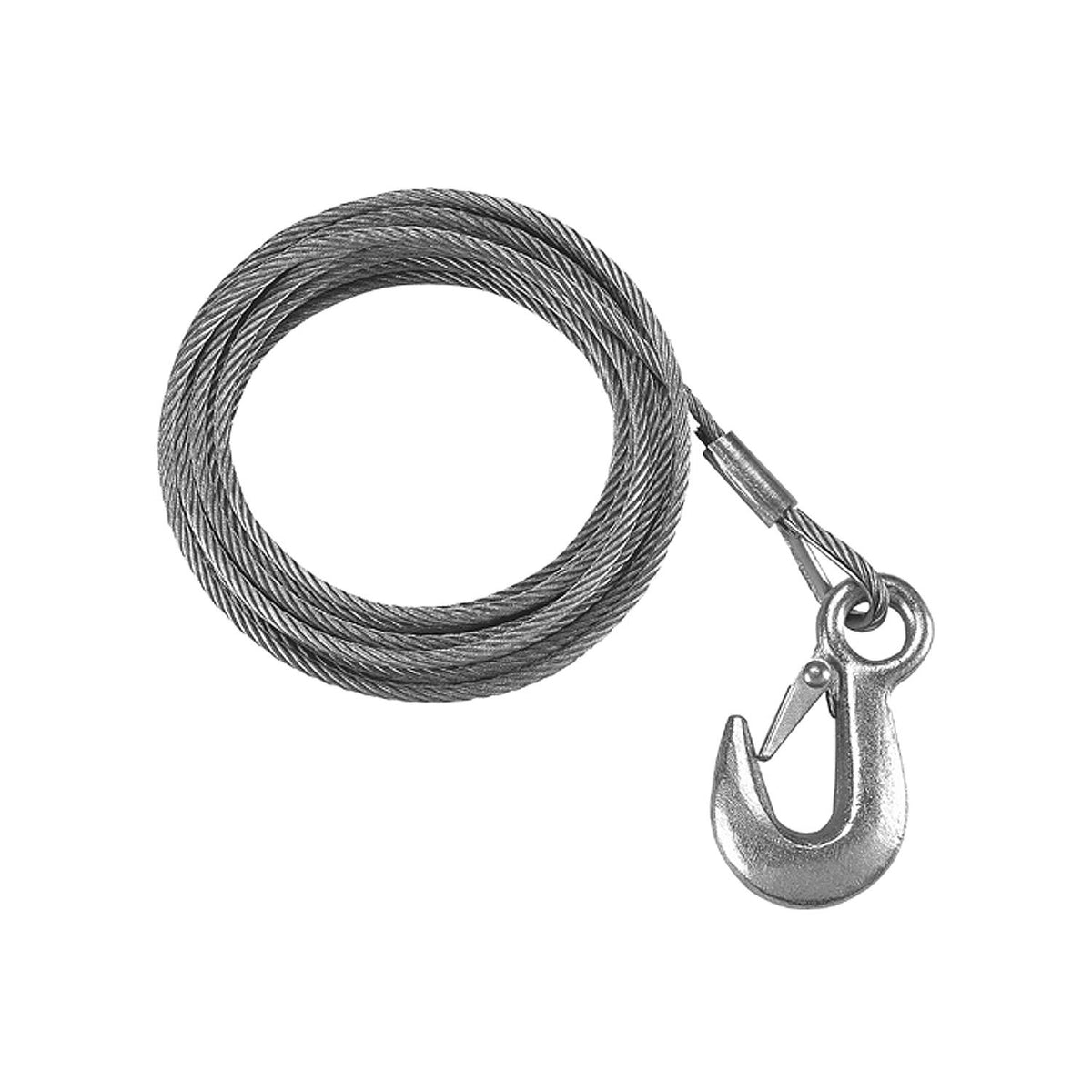 Fulton WC750 0100 7/32" x 50' Winch Cable & Hook Assembly with 5,600 lb Break Strength -Modern Boat Sales & Service