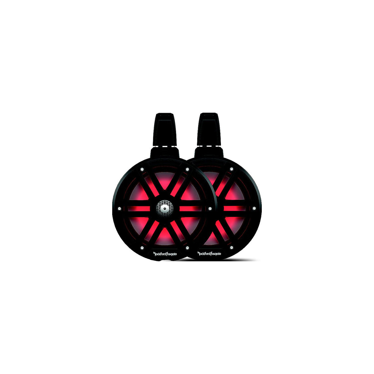 Rockford Fosgate M2WL8B Color Optixâ„¢ 2-Way Wake Tower Can Speakers, 8" w/ White & Stainless Grills -Modern Boat Sales & Service