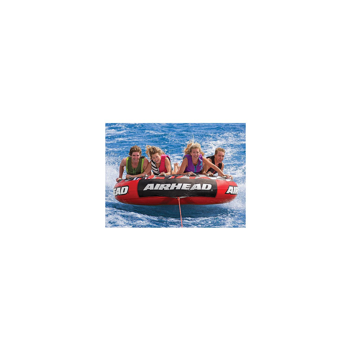 AirHead AHT42MSL Inflatable 4 Person Red Mega Slice® Deck Tube -Modern Boat Sales & Service