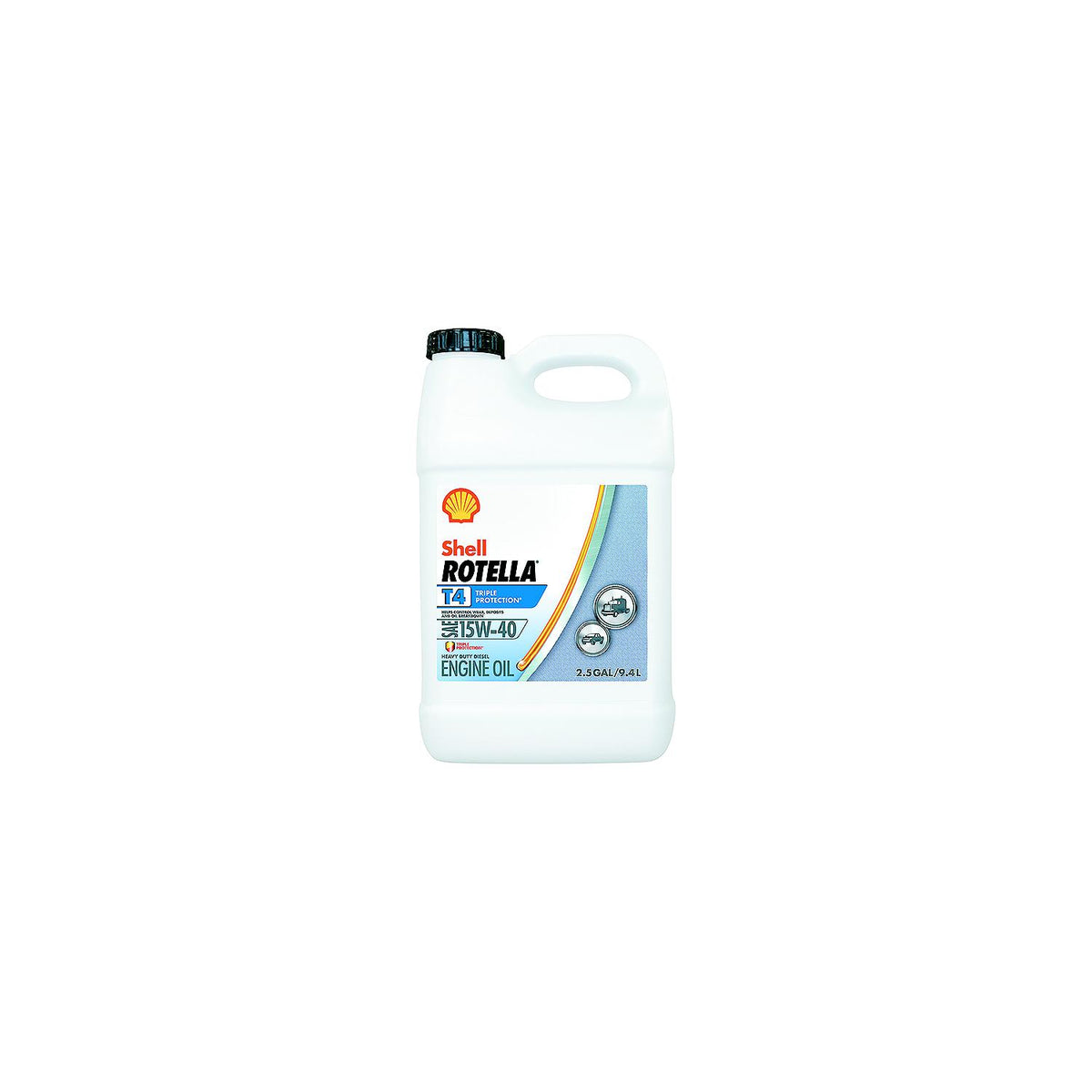 Shell 550045127 Rotella® T4 Triple-Protection® Heavy-Duty Diesel Motor Oil, 15W-40, 2.5 Gal. -Modern Boat Sales & Service