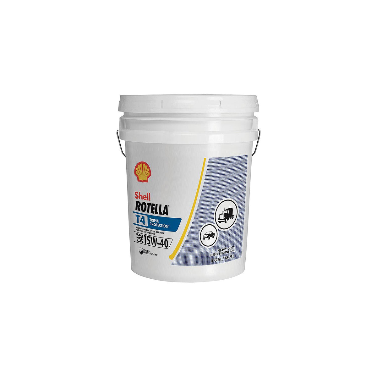 Shell 550045128 Rotella® T Triple-Protection® Heavy-Duty Diesel Motor Oil, 15W-40, 5 Gal. -Modern Boat Sales & Service