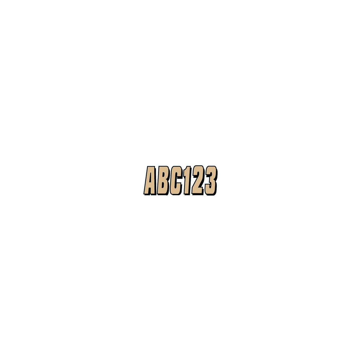Hardline Series 320 Registration Kit, Solid Color Block Font With Drop Shadow (Includes 4 Sets of 3" A-Z, 0-9), Brown/Black -Modern Boat Sales & Service
