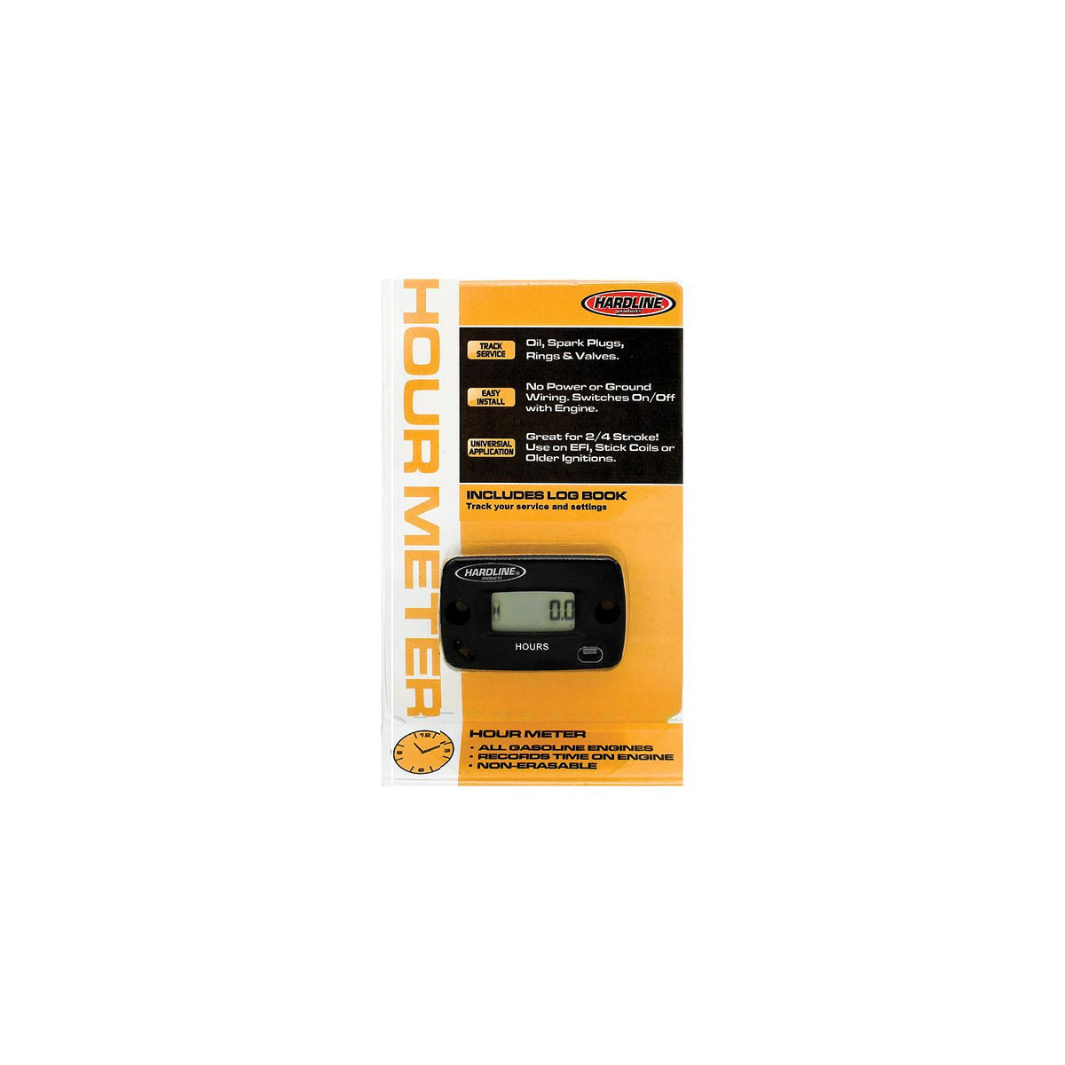 Hardline HR80632 Hourmeter Any Gas Engine, 2-1/8"L x 1-1/2"W x 5/8" H -Modern Boat Sales & Service