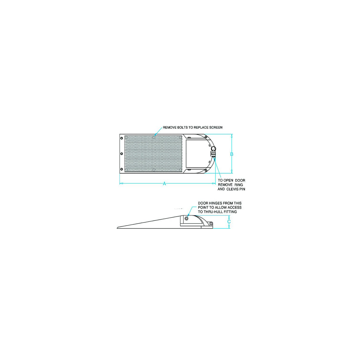 Groco APHS30001 APHS Series External Hull Strainer w/Access Door -Modern Boat Sales & Service