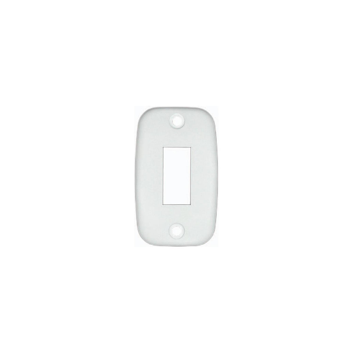 White Single Mounting Plate - Cut-Out .550" x 1.125" -Modern Boat Sales & Service