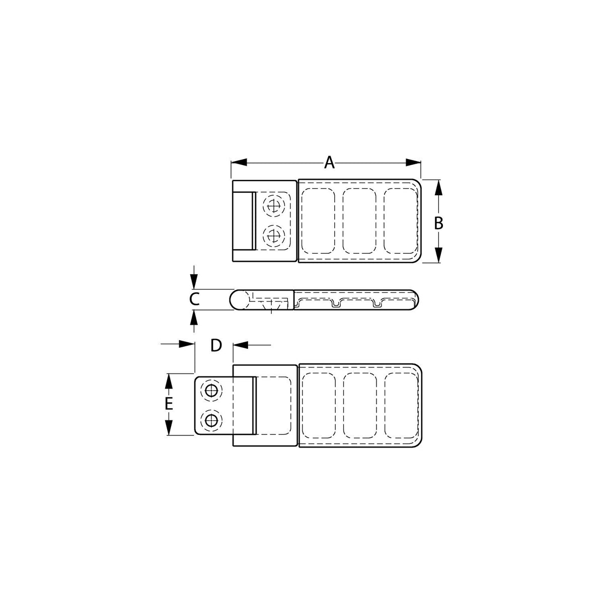 SeaDog 221700 Sliding Door Stop | Cast 316 Stainless | #8 Fastener -Modern Boat Sales & Service