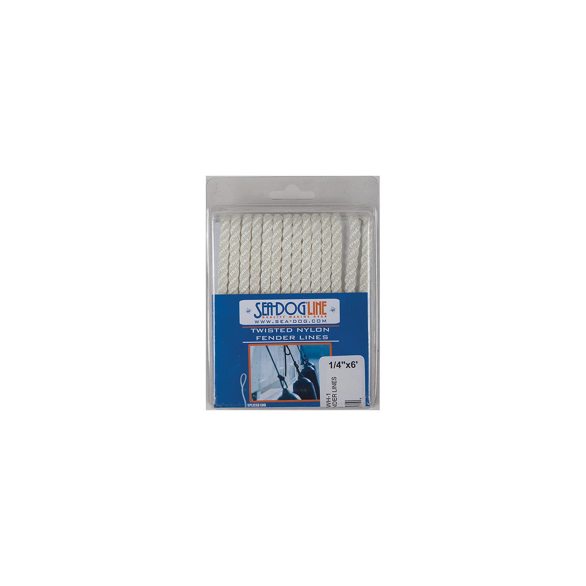 Sea Dog 301106006WH1 Premium Twisted Three-Strand Nylon Fender Line, 2/pk -Modern Boat Sales & Service