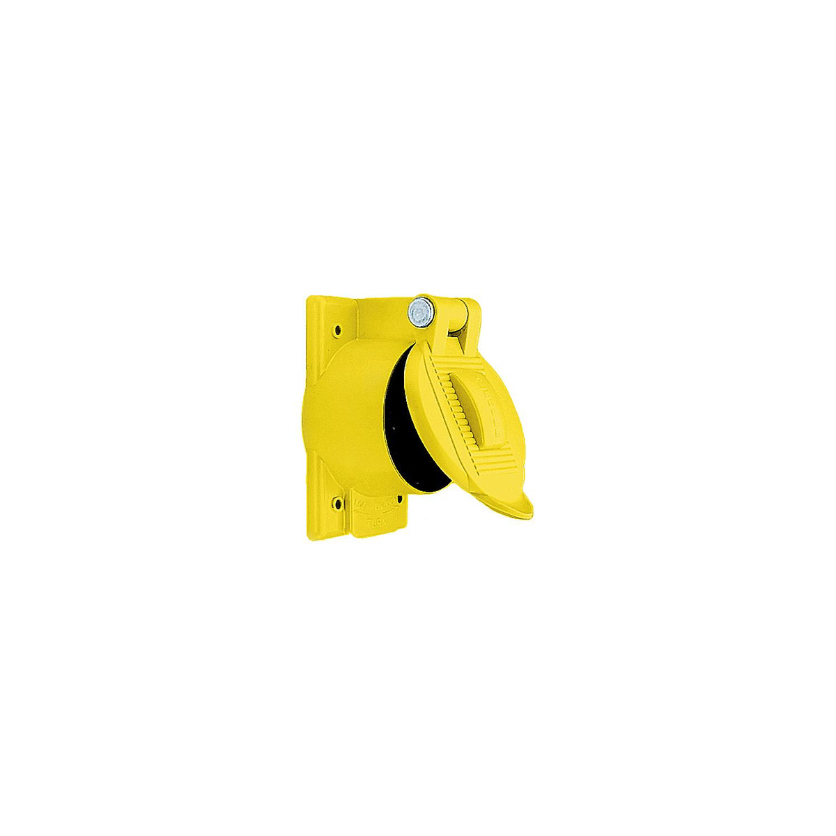 Hubbell HBL77CM74WO Yellow Valox® Carbonate Lift Cover Plate for Weatherproofing 50A Receptacles -Modern Boat Sales & Service