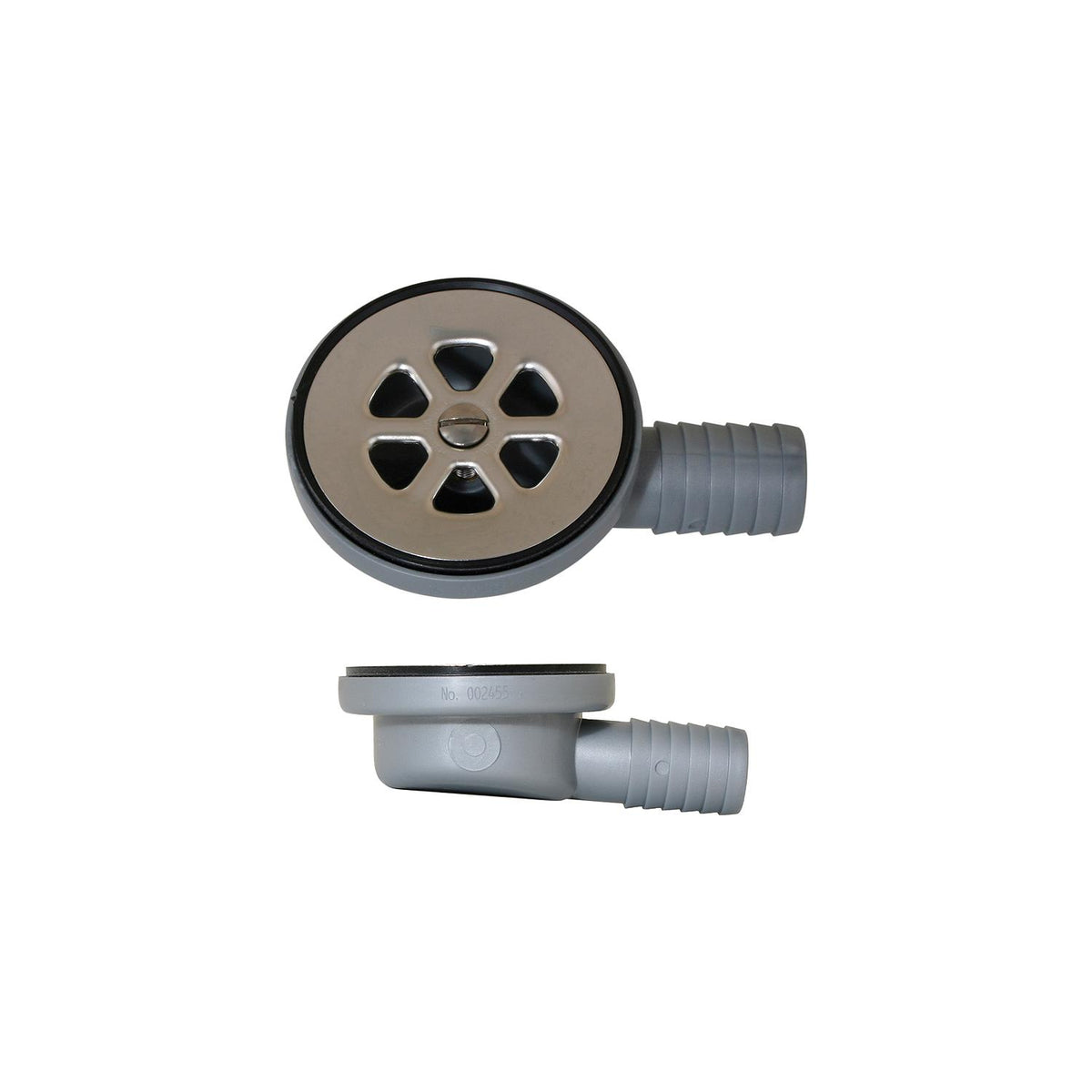 Scandvik 10307 Cockpit or Shower Drain Fits 2-1/16" Drain Hole, 1" Hose Barb Outlet -Modern Boat Sales & Service