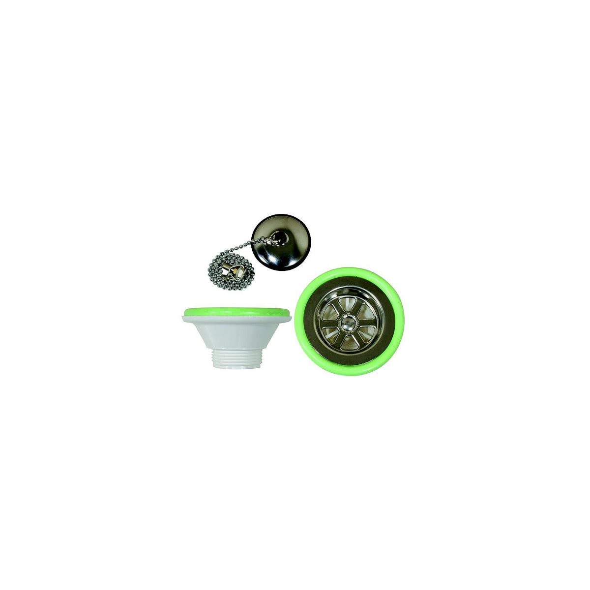 Scandvik 10300 1-1/4" Outlet Sink Drain With Stopper Fits 2-1/16" Drain Hole -Modern Boat Sales & Service