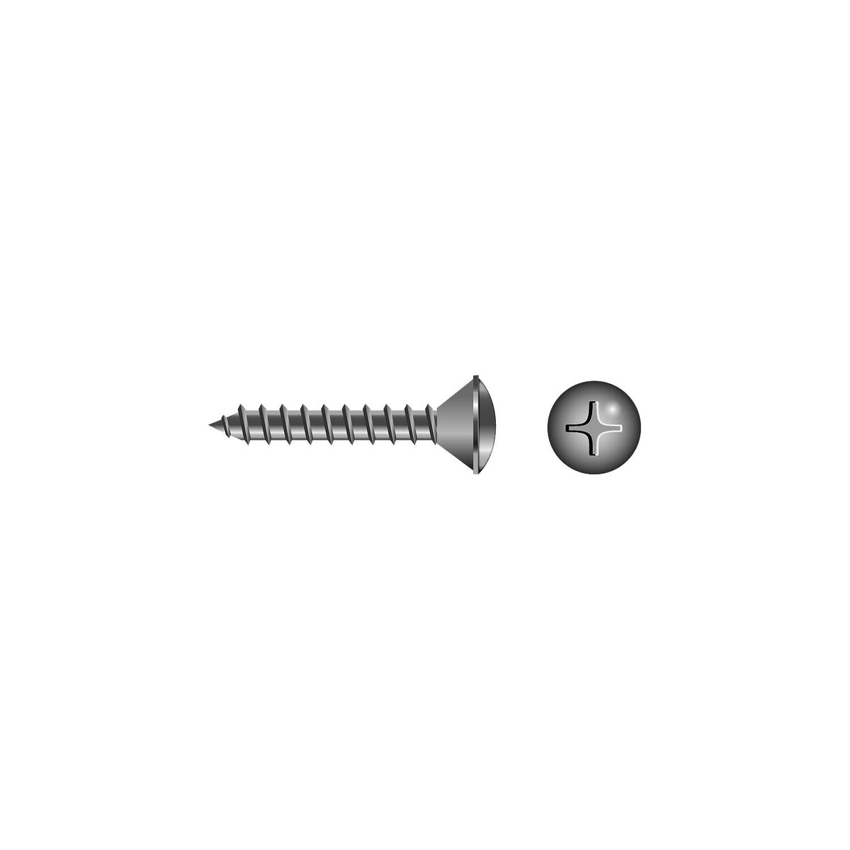 Phillips Tapping Screws - Oval Head, #4 x 3/4" -Modern Boat Sales & Service