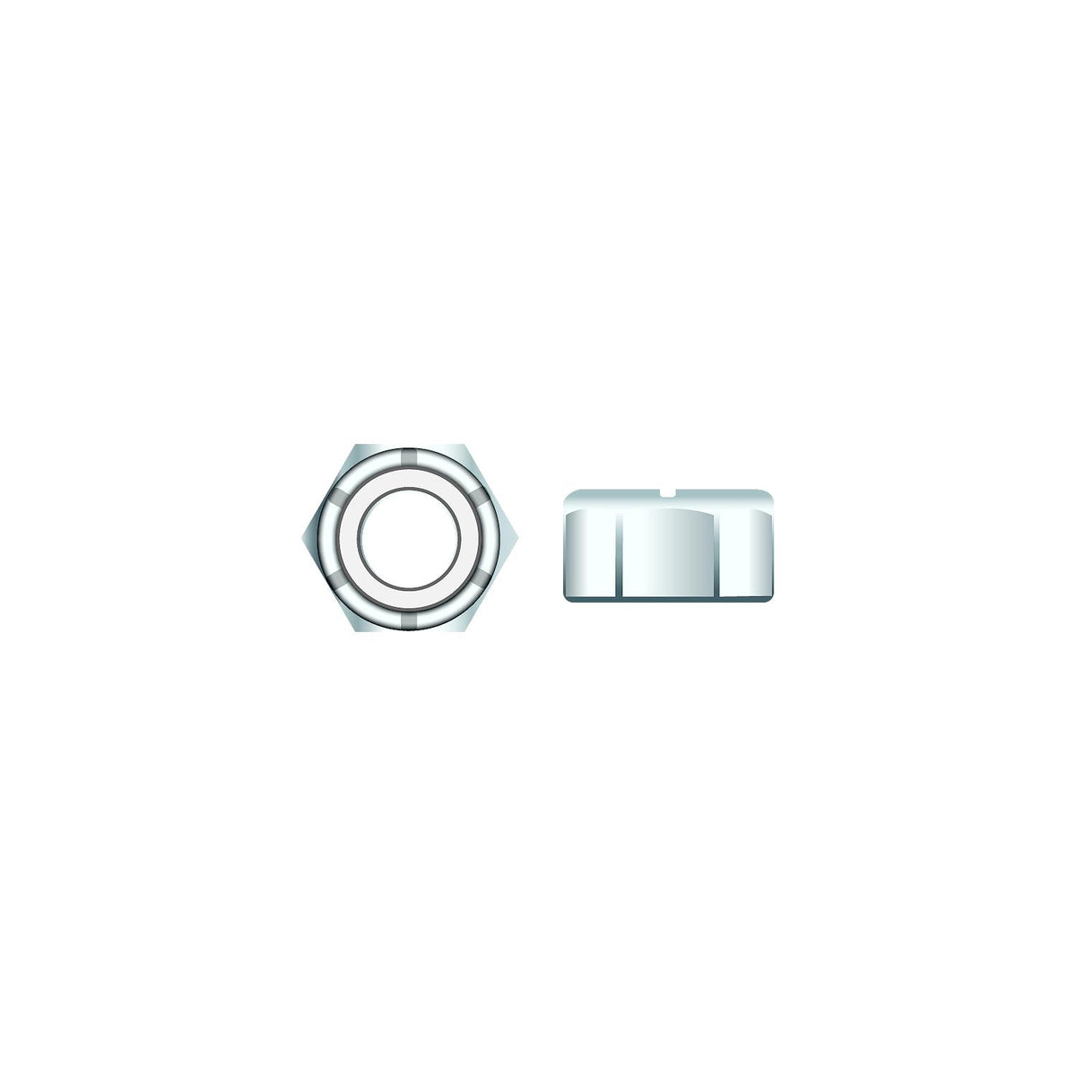 Seachoice 01776 Nylon Insert Chrome Plated SS Locknut, 10-24 -Modern Boat Sales & Service