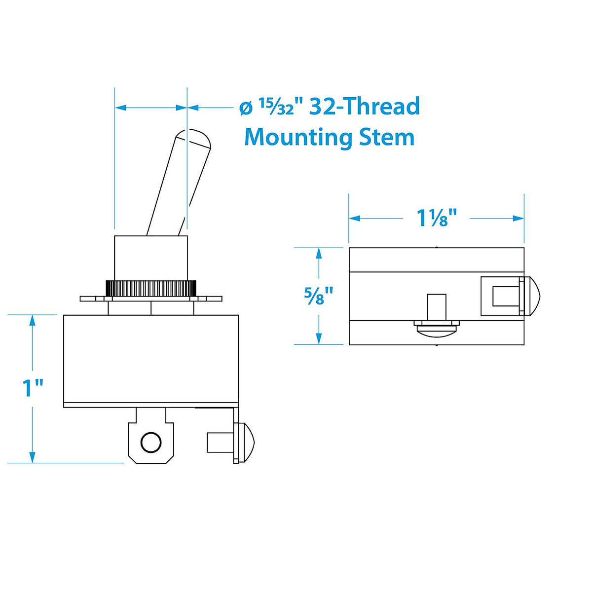 Seachoice 2-Position Boat Toggle Switch, Off/On -Modern Boat Sales & Service