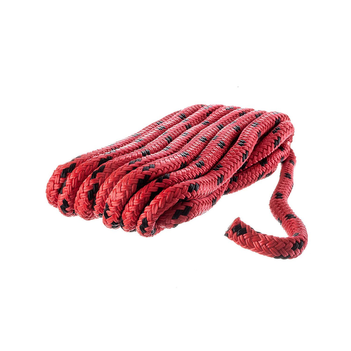 Seachoice Double Braided Dock Rope for Boating - 100% MFP Dock Line, ⅜-Inch x 15 Feet, Red with Black Tracer -Modern Boat Sales & Service