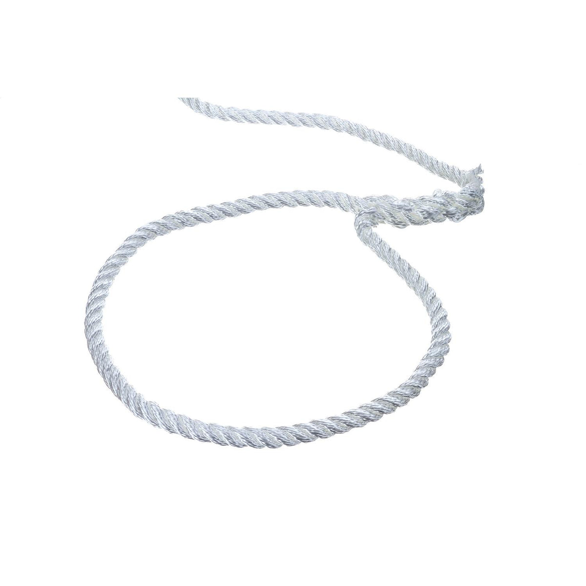 Seachoice High Quality Dock Rope for Boating - 3-Strand Twisted Nylon Dock Line, ⅜-Inch x 10 Feet, White -Modern Boat Sales & Service