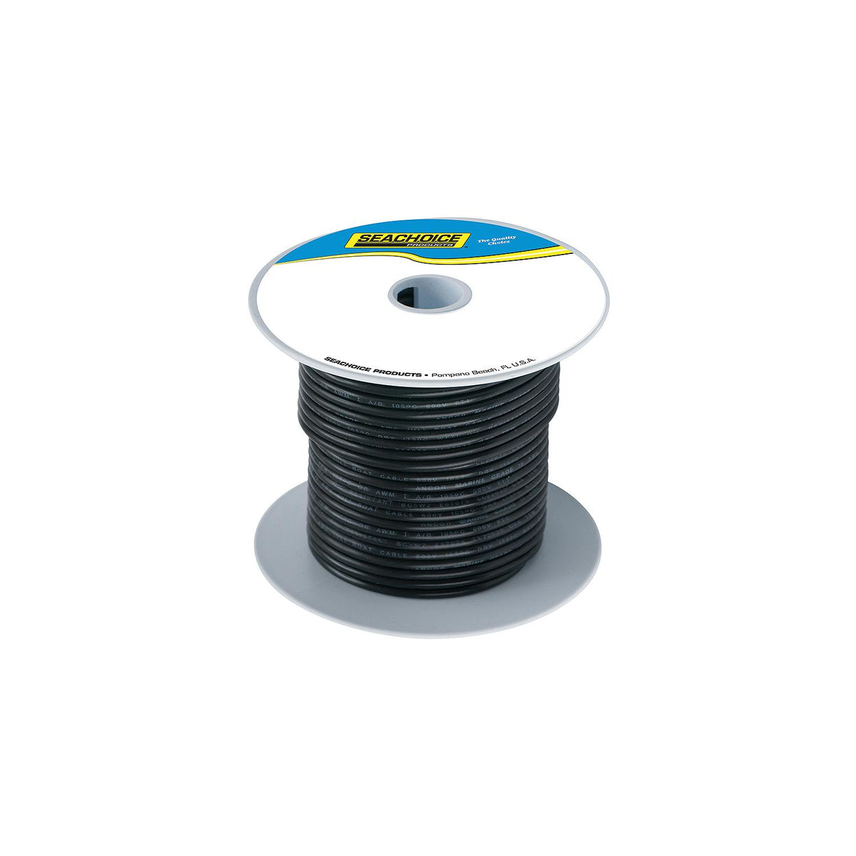 Seachoice 63043 Tinned Copper Marine Wire, 6 AWG, Black, 100' -Modern Boat Sales & Service