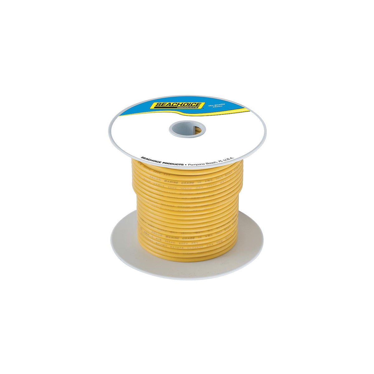 Seachoice 63067 Tinned Copper Marine Wire, 10 AWG, Yellow, 100' -Modern Boat Sales & Service