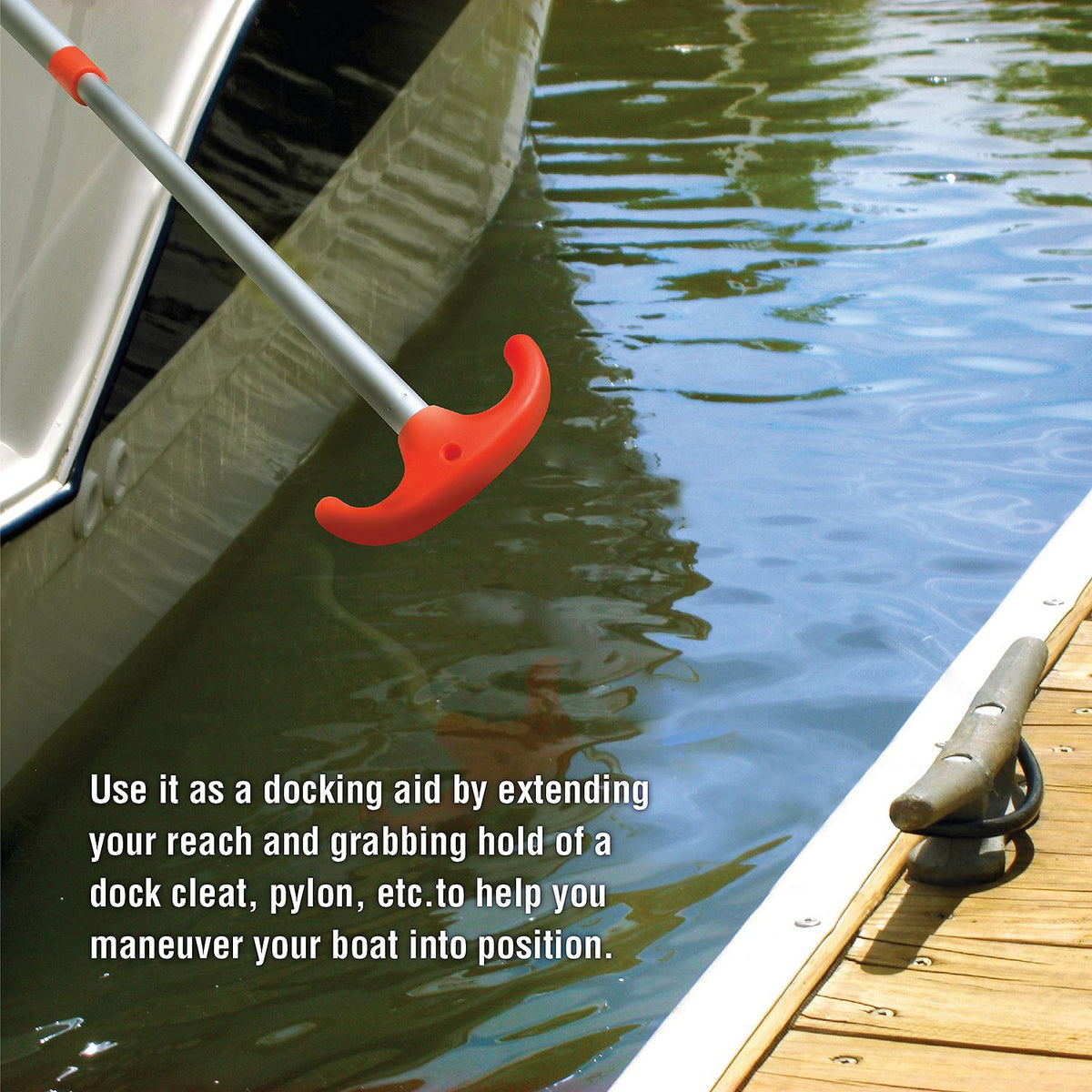 Seachoice 71090 Emergency Multi-Purpose Telescoping Boat Hook and Paddle, Orange, 18-31 In. -Modern Boat Sales & Service