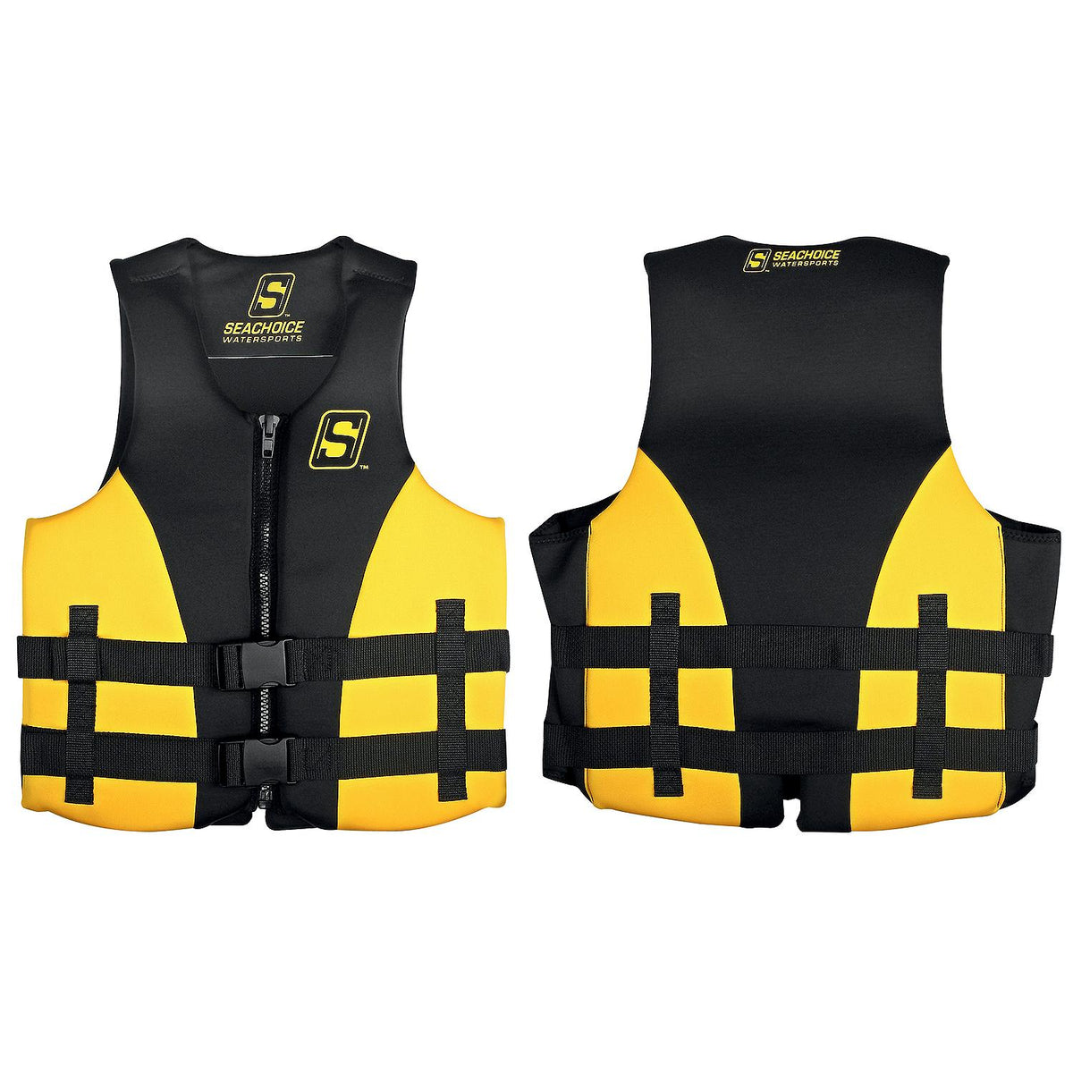 Seachoice 85128 Evoprene Multi-Sport Life Jacket - 2XL - Yellow/Black, Fits Chest 44-50 in, USCG Level 70 -Modern Boat Sales & Service