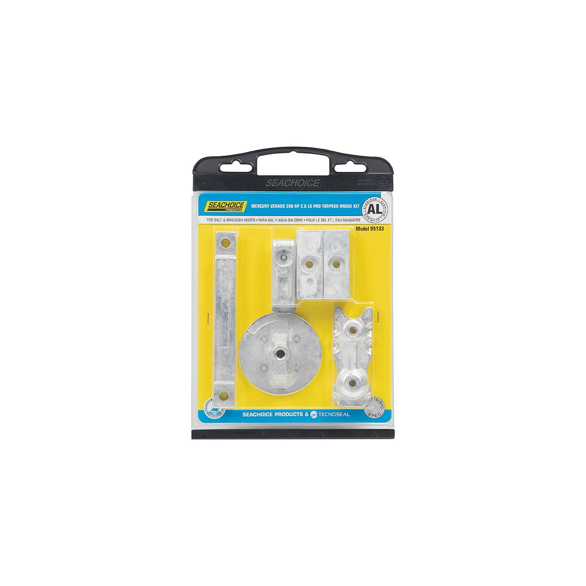 Seachoice 95133 Aluminum Anode Kit For Mercury Verado 350 2.6 L6 Pro Torpedo -Modern Boat Sales & Service