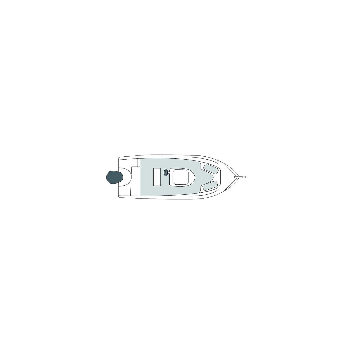Carver 79012 Flex-Fit PROâ„¢ Poly-Flex II V-Hull Center Console, Slate Gray -Modern Boat Sales & Service