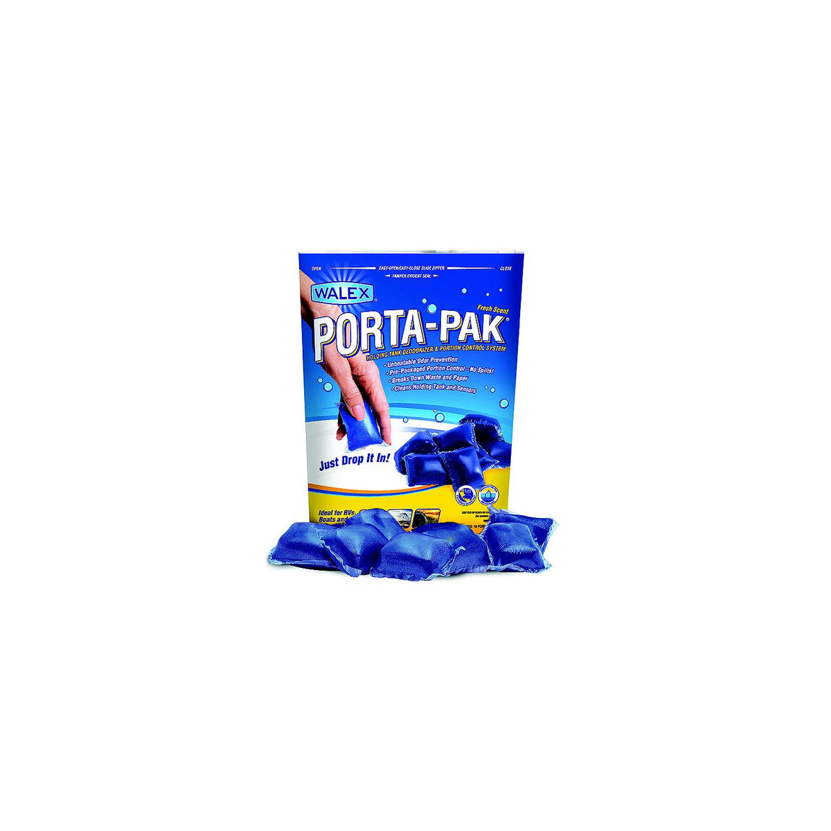 Walex PPRV10 Porta-Pak Fresh Scent Holding Tank Deodorizer, 10/Pk -Modern Boat Sales & Service