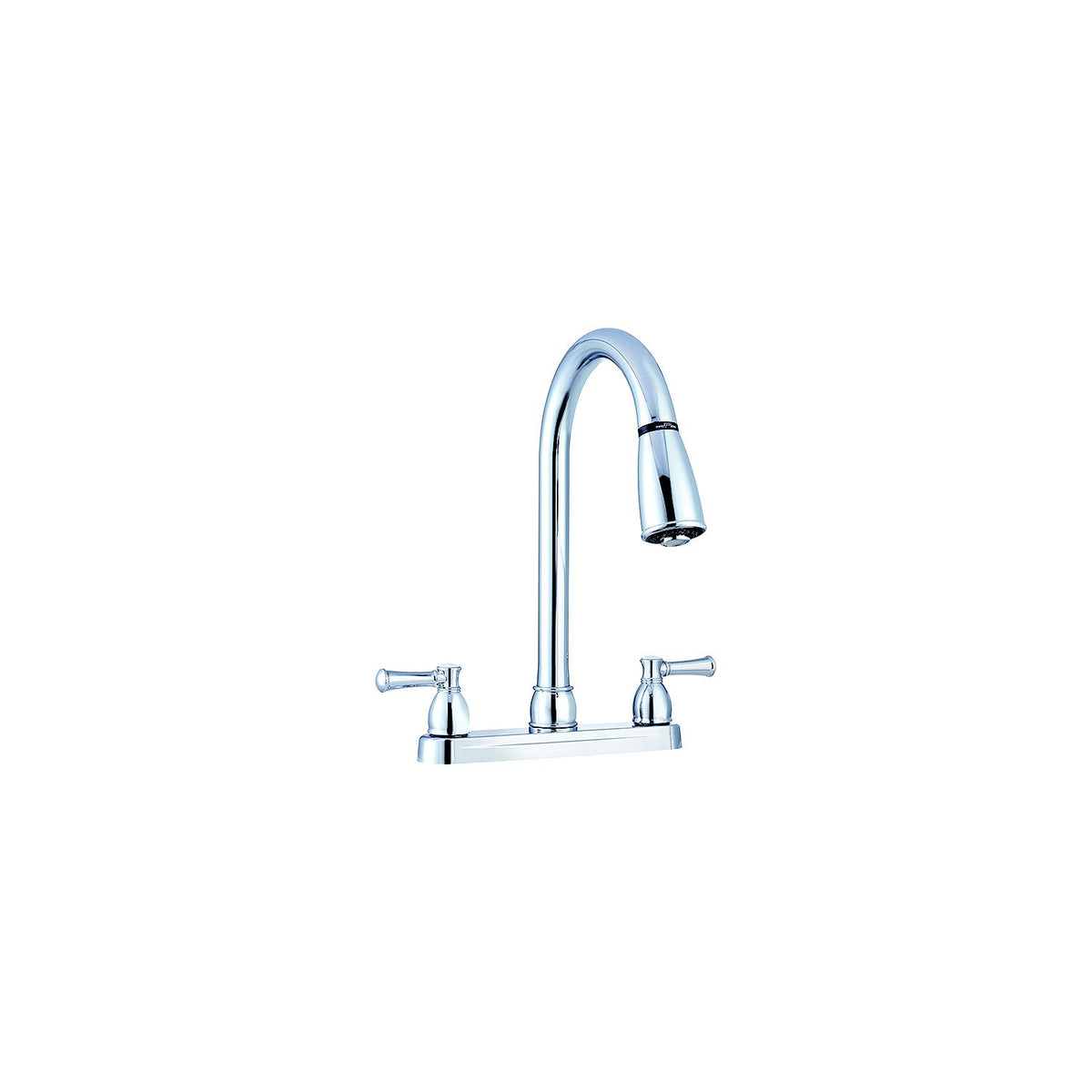Dura Faucet DFPK350LCP Non-Metallic Dual Lever Pull-Down Kitchen Faucet, Chrome Polished Default Title -Modern Boat Sales & Service