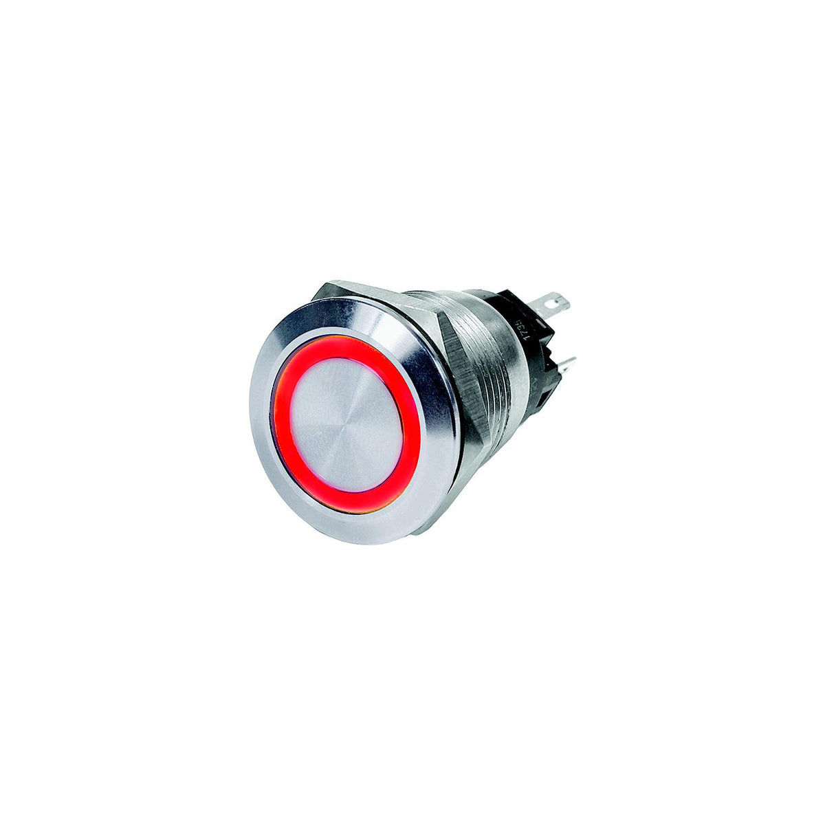 Blue Sea 4163 Push Button LED Ring Switch, Red, Off-(On) -Modern Boat Sales & Service