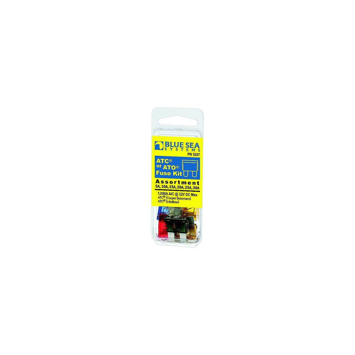 Blue Sea 5287 Fuse ATO/ATC Assortment, 1ea 5/10/15/20/25/30 Amp -Modern Boat Sales & Service