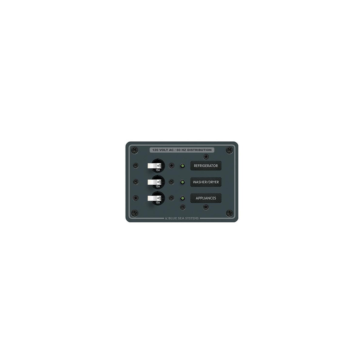 Blue Sea Systems 8058 120V AC 3 Position Circuit Breaker Panel -Modern Boat Sales & Service
