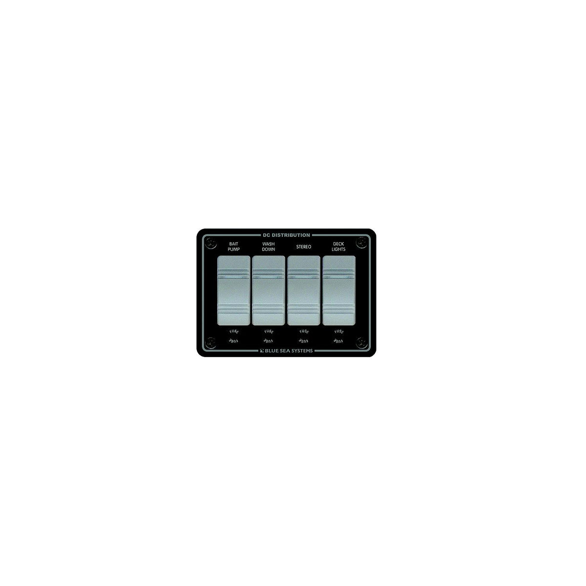 Blue Sea Systems 8262 Contura Water Resistant 12V DC 4 Position Panel, Gray -Modern Boat Sales & Service