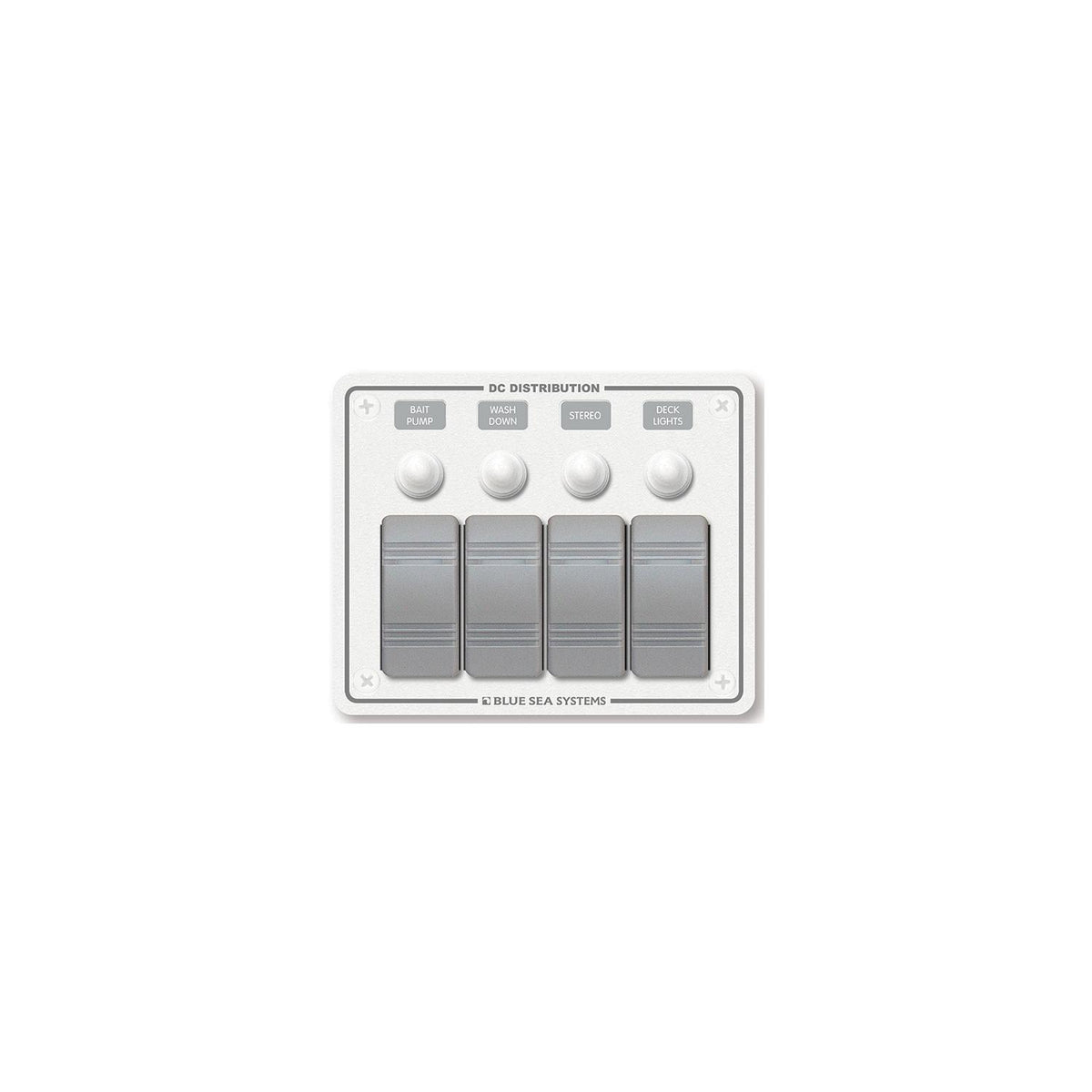 Blue Sea Systems Contura Water Resistant 12V DC 4 Position Circuit Breaker Panel -Modern Boat Sales & Service
