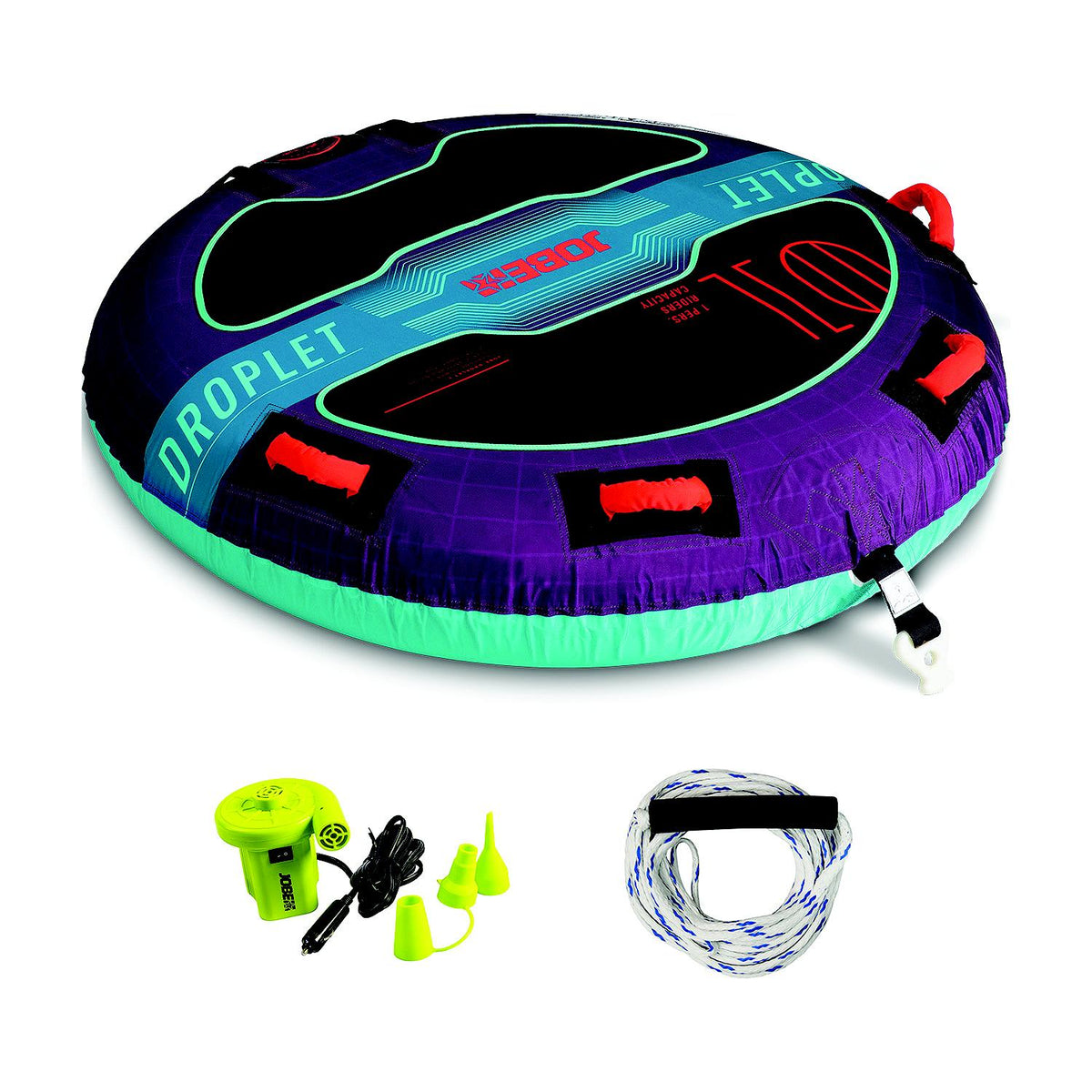 Jobe 238825002PCS Droplet Towable Package 1P, inflated: 52.7 x 14.5" -Modern Boat Sales & Service