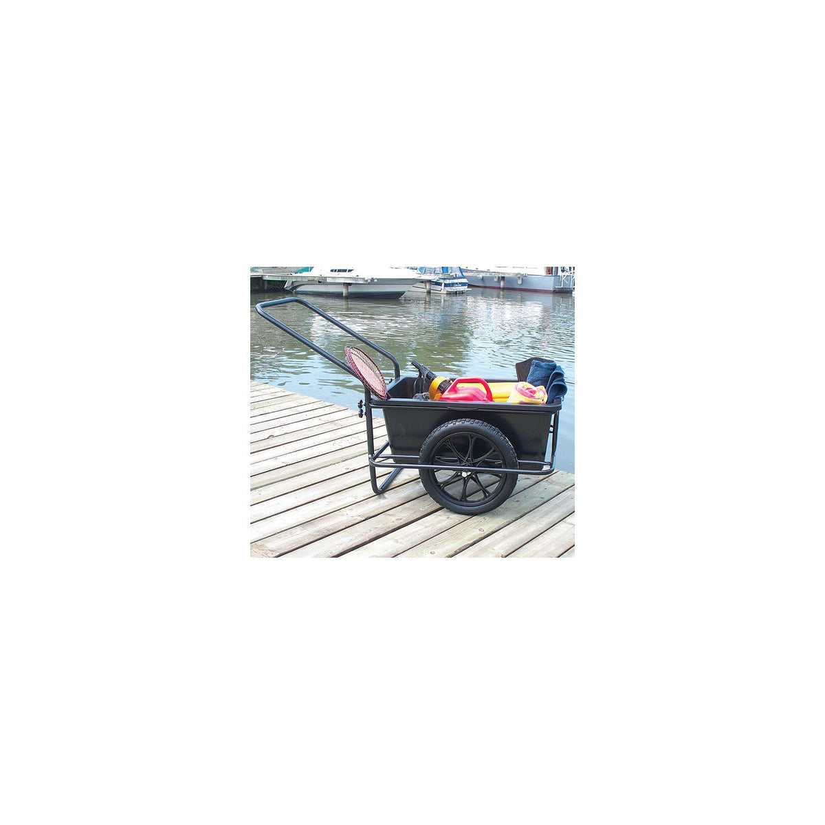 Dock Edge DE90605F Powder Coated Steel Frame iCart Dock Cart With Removable Poly Bucket & Solid Tires -Modern Boat Sales & Service