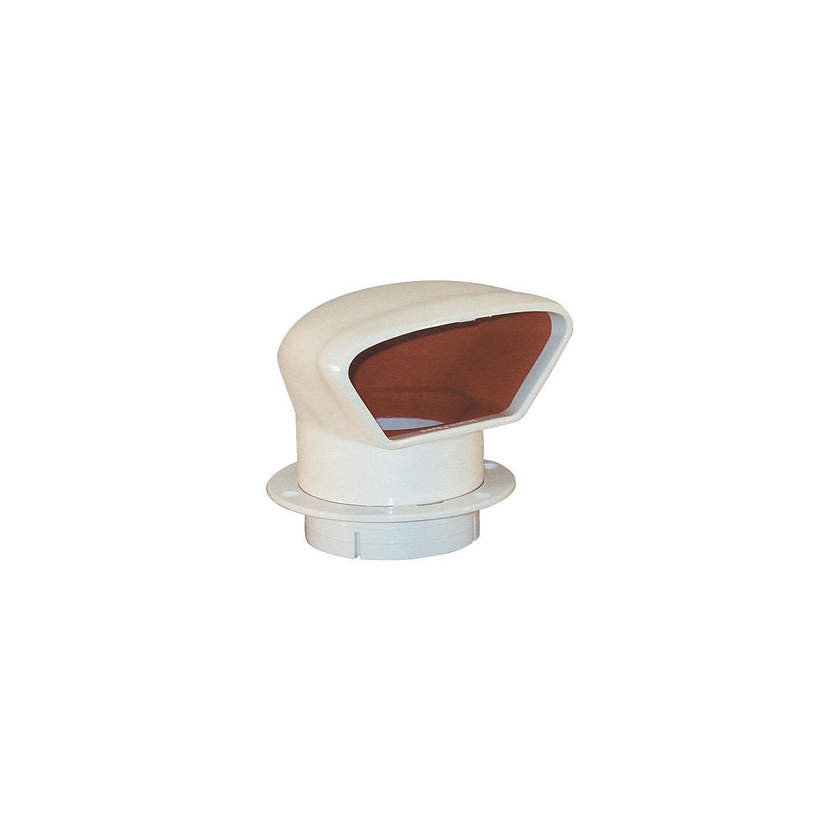 Marinco Snap-In Deluxe Low Profile PVC Cowl Vent, White With Bright Red Interior (Includes White Snap-In Deck Plate and Cover) -Modern Boat Sales & Service