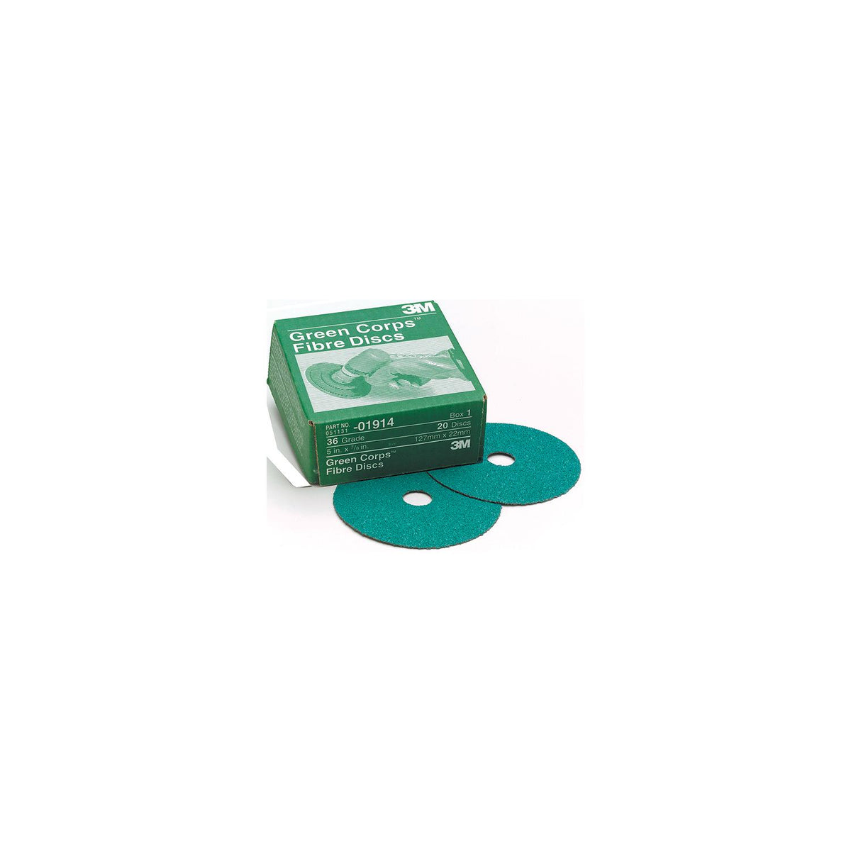 3M 36510 7" x 7/8" 60 Grit Green Discs -Modern Boat Sales & Service