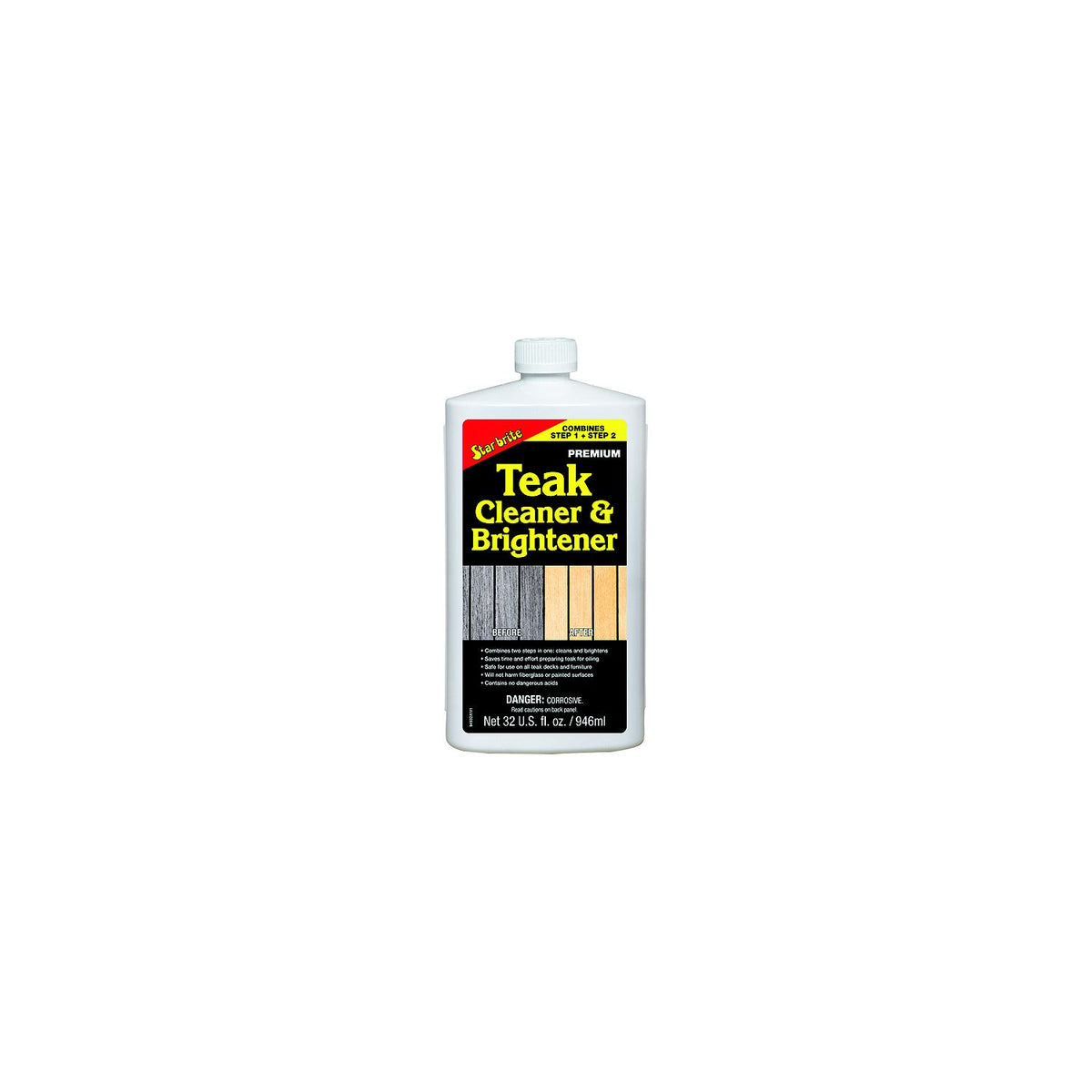 Starbrite 94932 One Step Teak Cleaner & Brightener, 32 oz., 6/case -Modern Boat Sales & Service
