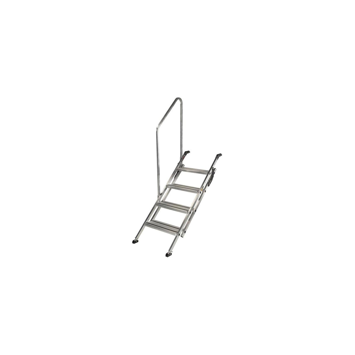 Lippert 2023024501 Victory Step® Toy Hauler & RV Patio Steps with Entry Assist Handrail - Quad -Modern Boat Sales & Service