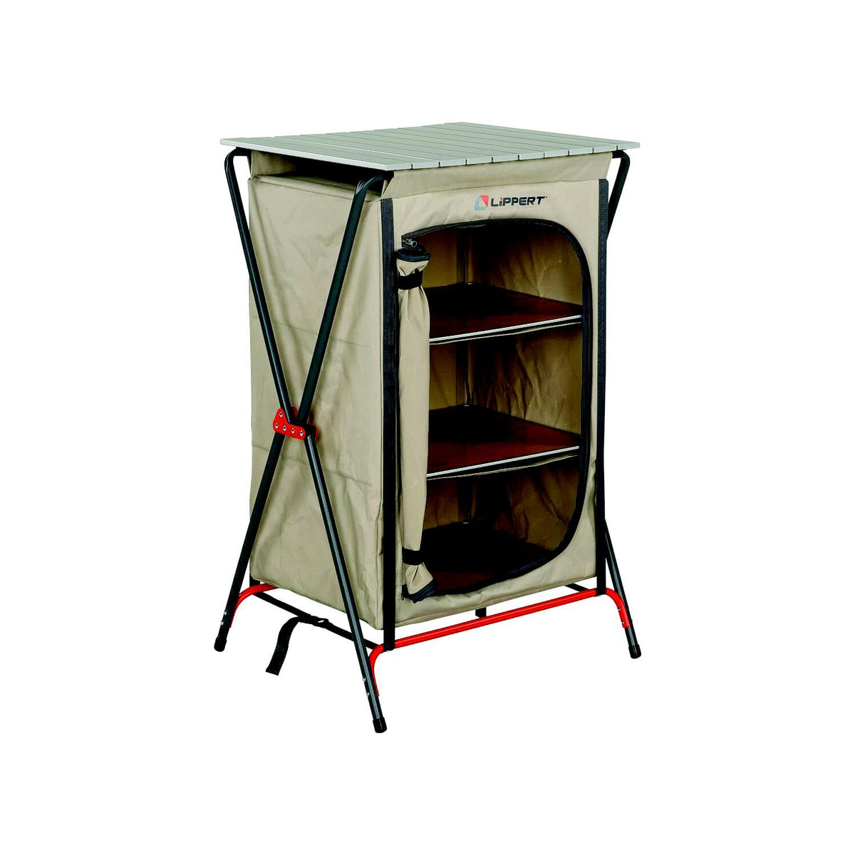 Lippert 2023053723 Lippert Camping Pantry - Sand, 25" x 22.4" x 4.3" Folded, 80 lbs. -Modern Boat Sales & Service