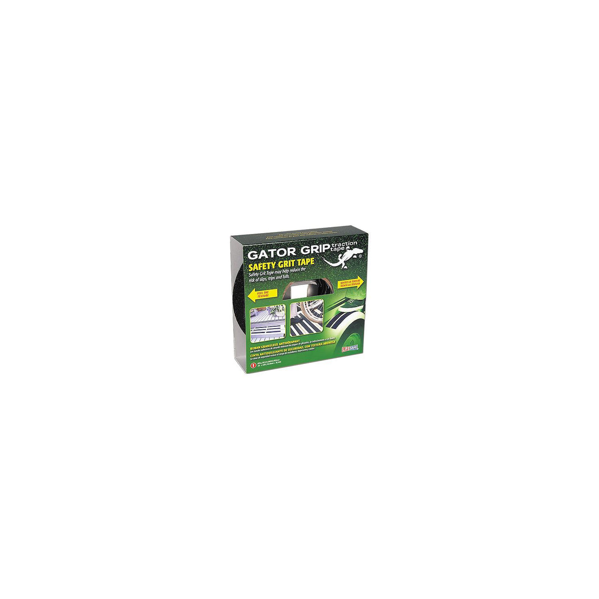 Life Safe RE141 Gator Grip Anti-Slip Safety Grit Tape 1" x 60' Black -Modern Boat Sales & Service